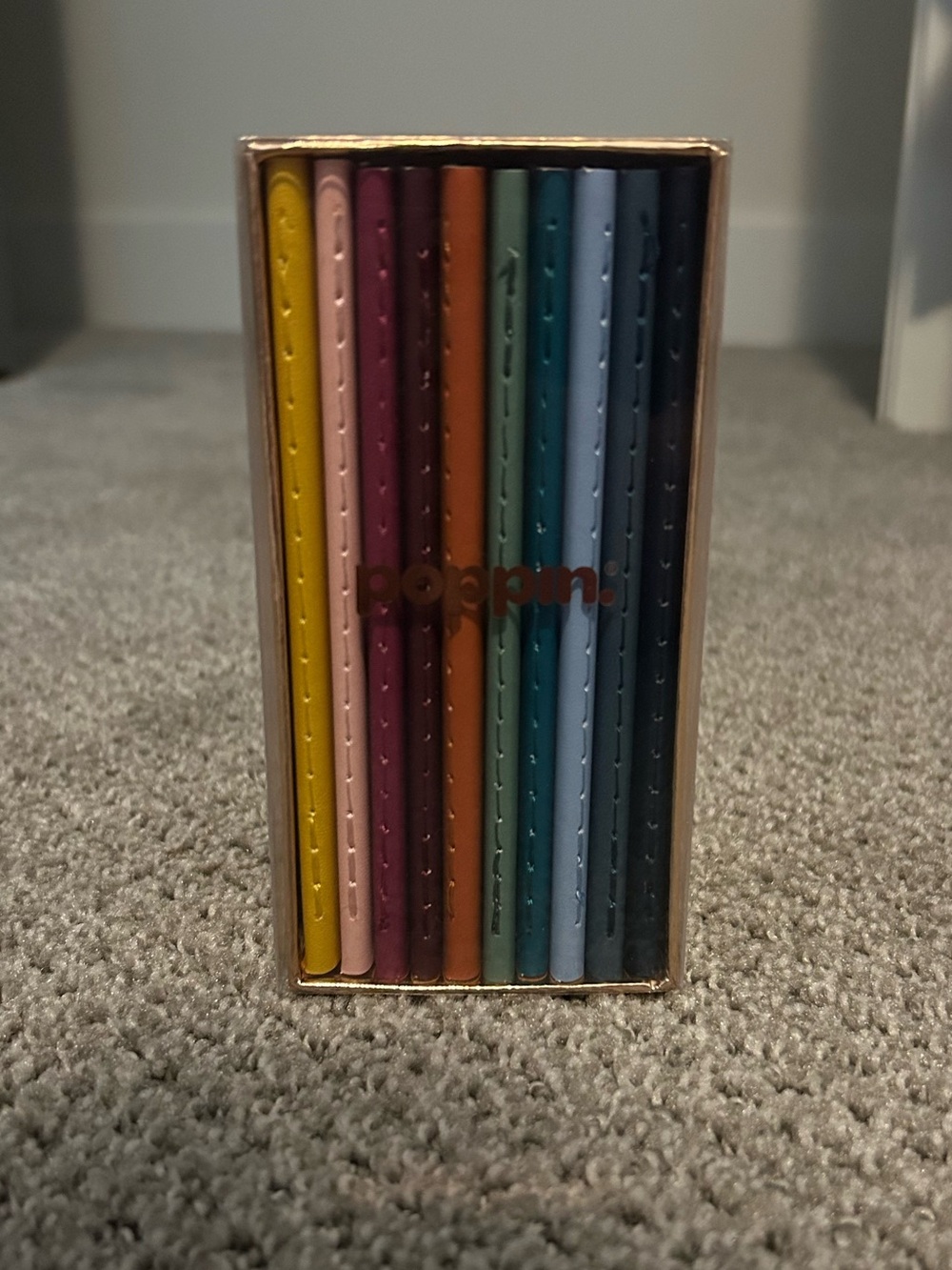 Poppin Small Colorful Leather-Like Pocket Notebooks